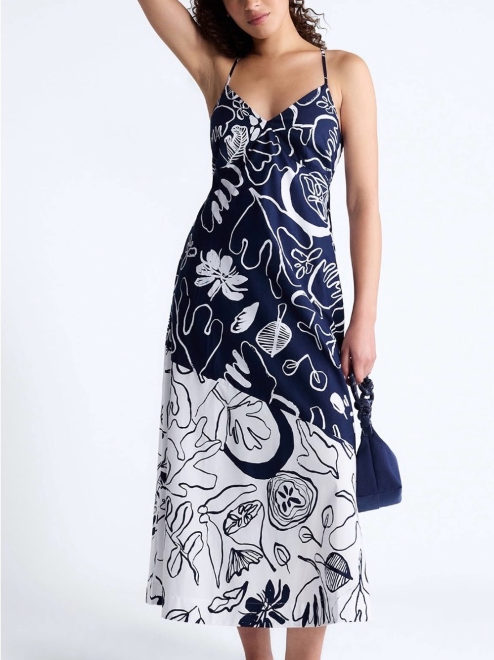 Free Assembly Women’s Tie Back Cotton Maxi Dress